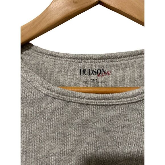 Hudson Kids Embroidered Destructed Distressed Grey Floral Sweater Kids Size 9/10 - Picture 5 of 9